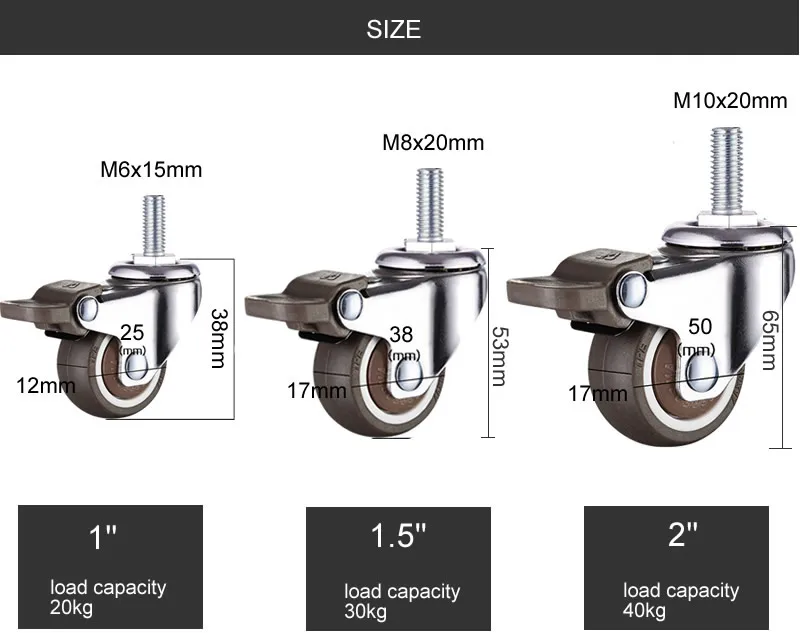Так хорош, супер бесмушные колёсики/ролики, колесо TPE с тормозом, предотвращает заломы и колеса, медведь, 20 Вт, 30 Вт, 40 кг, для мебели, оборудование для вашего дома