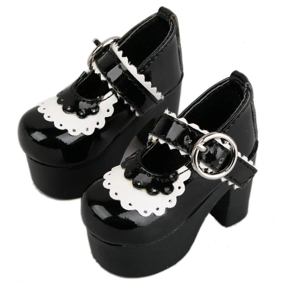 

[wamami] 55# Black 1/4 MSD BJD Dollfie High Heels Synthetic Leather Shoes