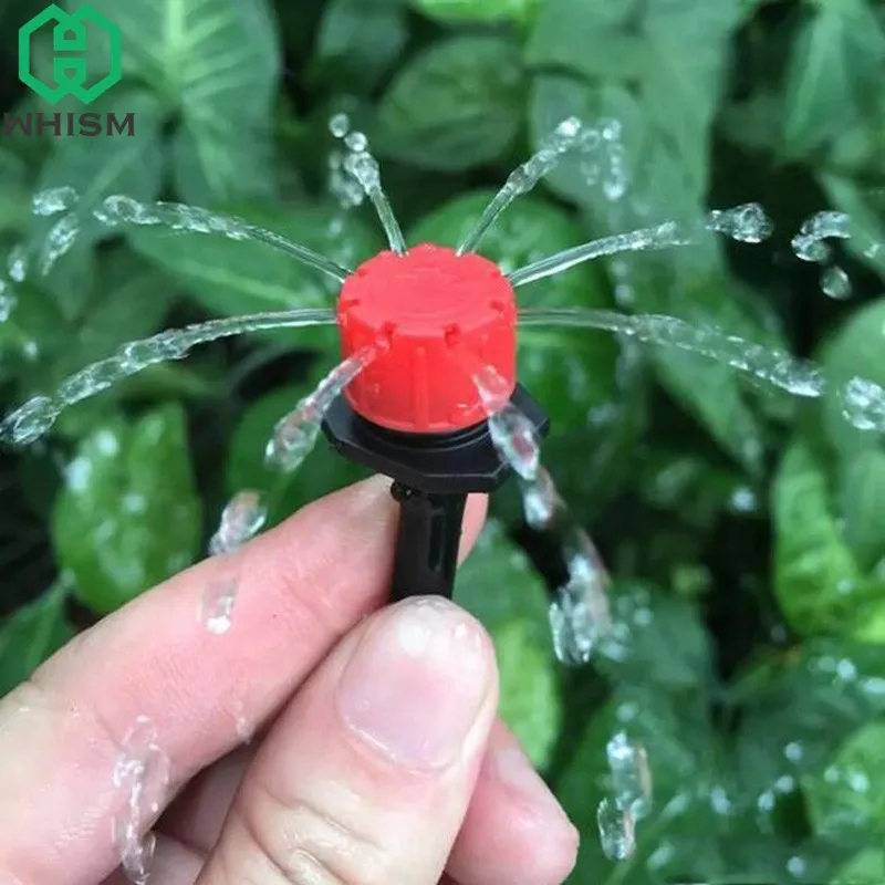 WHISM 50pcs Plastic Micro Flow Dripper 1/4 Inch Hose Mini Garden