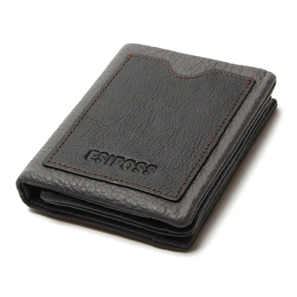 

2017 new Fashion 100% Genuine Leather Mens Wallet  Men Purse With Coin Pocket Male Card Holder Men Short Wallets