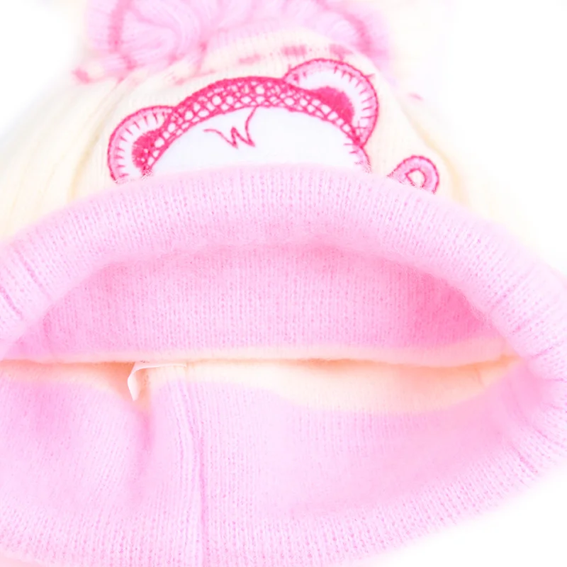 Cute Bear Hats For Newborn Baby Crochet Warm Winter Hat Cotton Soft Knitted Newborn Photography Props 0-3M Baby Girls Clothing  (9)