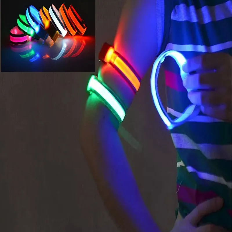 Reflective LED Light Arm Armband Strap Safety Belt For Night Running Cycling 10.4 Reflective LED Light Arm Armband Strap Safety Belt For Night Running Cycling 10.4