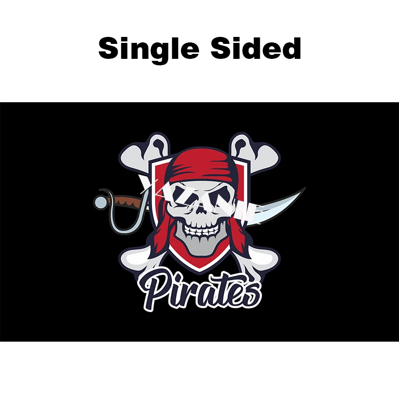 YAZANIE Any Size Skull and Cross bones Sabres Swords Jolly Roger Pirate Custom Flags Caribbean Skeleton Red Pink Turban Flags - Цвет: Single Sided