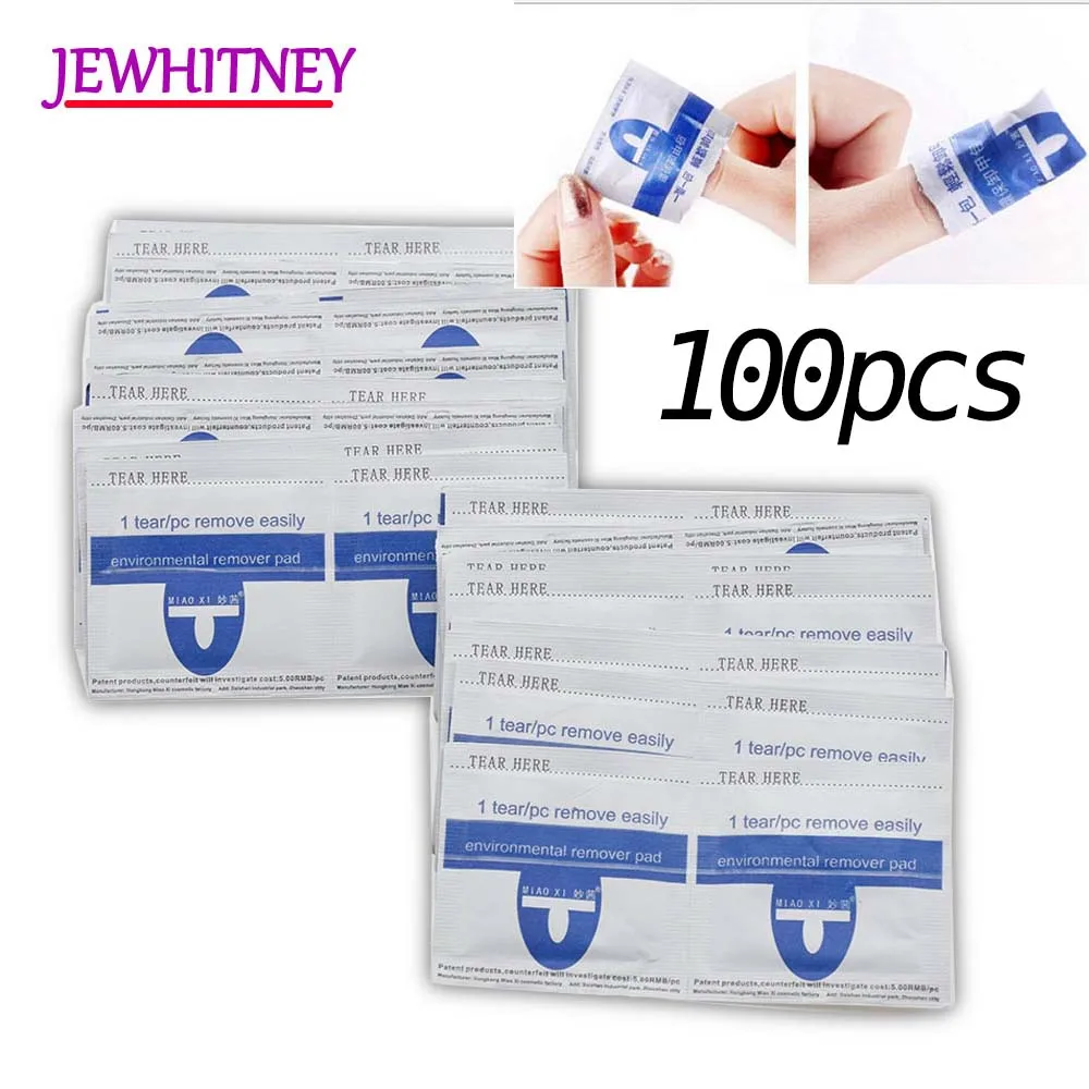 Jewhiteny 100 uds, removedor de esmalte de uñas, envolturas de Gel, esmalte de uñas, fácil eliminador para poner en remojo, manicura, arte de uñas, limpiador de uñas, herramientas de removedor de uñas|Eliminador de esmalte de uñas| - AliExpress