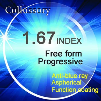 

1.67 Index Aspherical Optical Free Form Progressive Anti-blue Ray Prescription Reading Lenses Multifocal Bifocal Computer Len