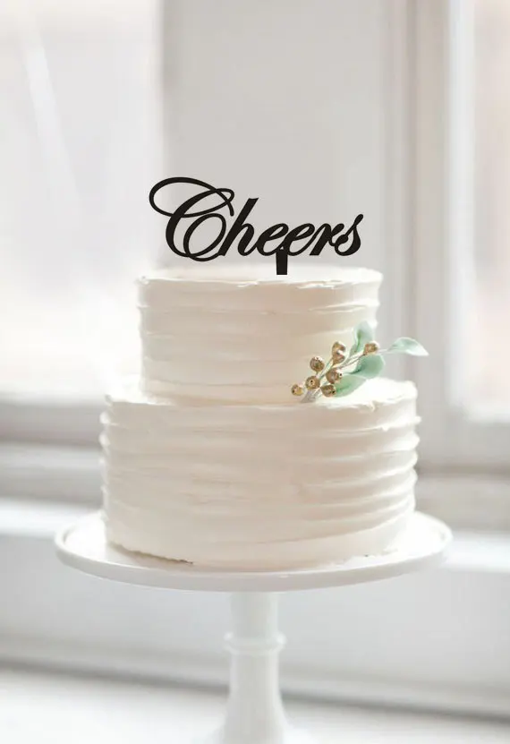 Personalized cheers cake topper wedding cake toppers anniversary cake