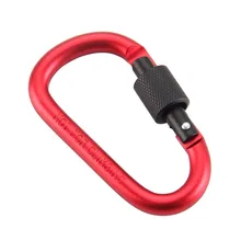 10 шт. Открытый Кемпинг Пешие прогулки брелок из алюминия карабин d-кольцо брелок для ключей с карабином безопасности и выживания Z0619