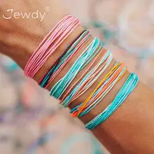 6 шт./компл. модные красочные кожаные веревки Регулируемый многослойный женский браслет набор Изысканный Простой Рождественский подарок