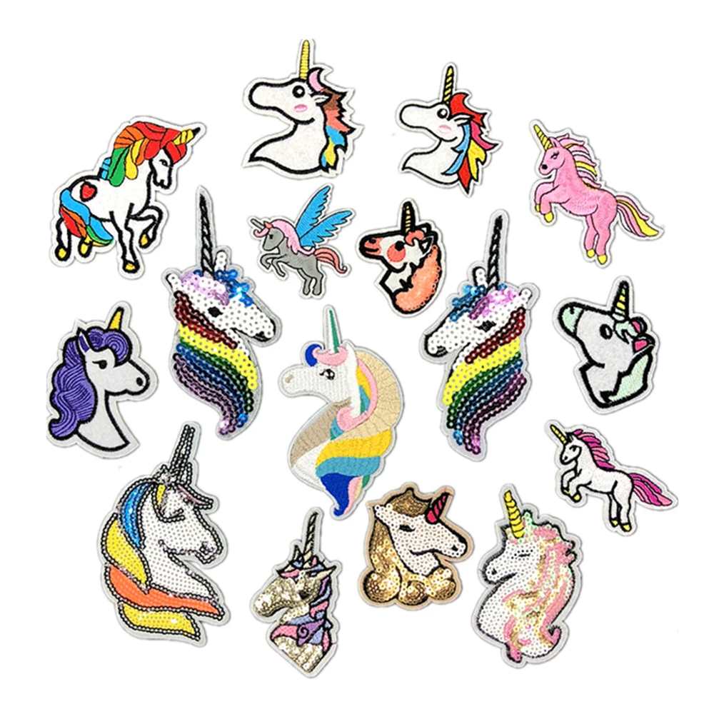 Direct Selling Embroidery Cloth Patch Unicorn Pony Cartoon Patch Patch Kidswear Accessories Accessories D-013