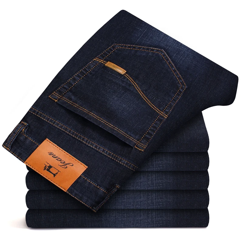 

Autumn Spring high quality Men Casual Biker Denim Jeans Stretch Denim Pants Solid Slim Fit Jeans Male Street Skinny Pant