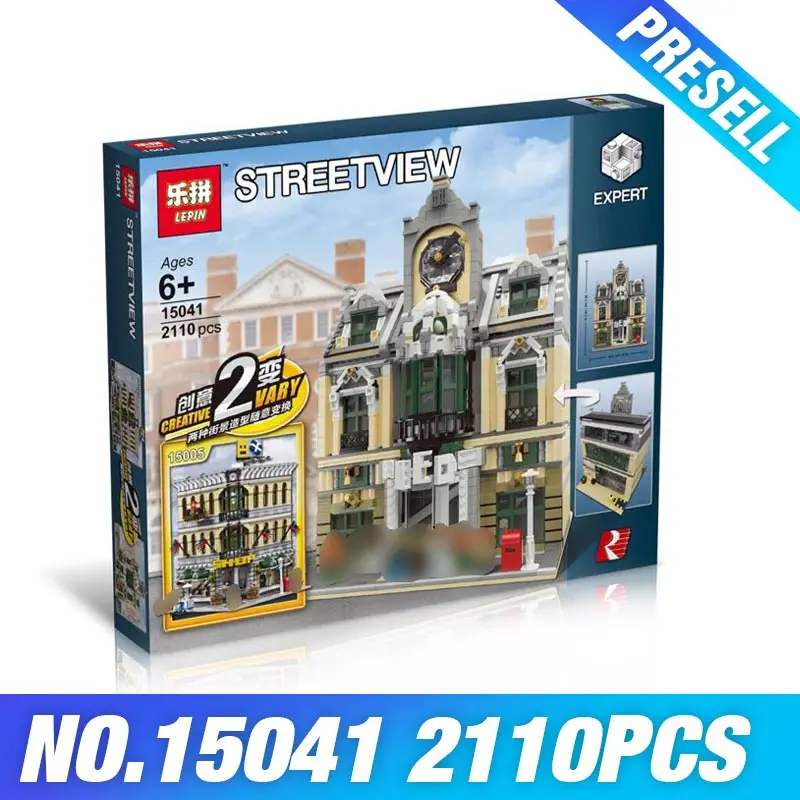 

Lepin 15041 Street Building The MOC-14248 Grand Emporium Model Building Set Blocks Bricks 10211 Kids 15042 Toys Christmas Gifts