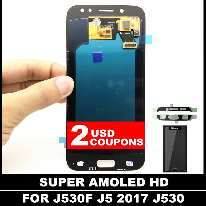 

High Quality LCDs Replacement For Samsung Galaxy J5 2017 J530 J530F LCD Display Touch Digitizer Screen With Brightness Control