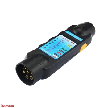 

Durable 12V 7-Pin Car Truck Trailer Plug Socket Tester Wiring Circuit Light Test Tool For European