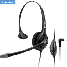 Объем и переключатель бесшумного режима колл-центра гарнитуры для офиса с 2,5 мм Сделано в Китае(RJ9 штепсельной вилки, двухдиапазонный, wi 3,5 мм розетка для ПК и один 3,5 мм на выбор доступны вилки