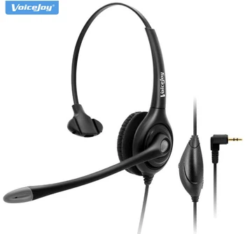 

Volume and Mute switch Call center office headset with 2.5mm plug ,(RJ9 plug, dual 3.5mm PC plug and single 3.5mm plug optional)