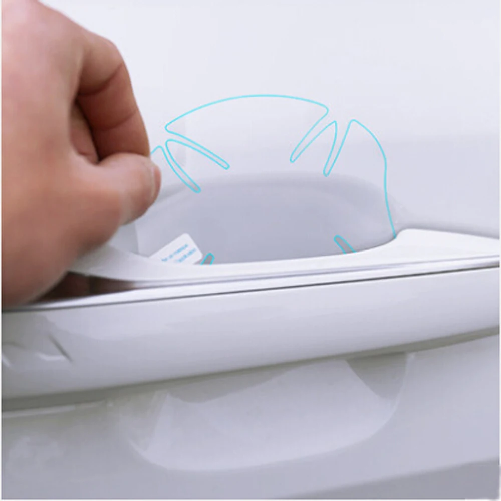 

16Pcs/LOT 2018 Car door handle stickers protector film for Hyundai Solaris Tucson 2016 I30 IX35 I20 Accent Santa Fe accessories