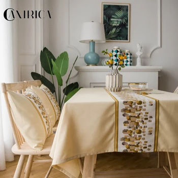 

CANIRICA Waterproof Table Cloth Rectangular Kitchen Table Cover For Dining Table Party Picnic Mat Decoration Mantel For Weddings