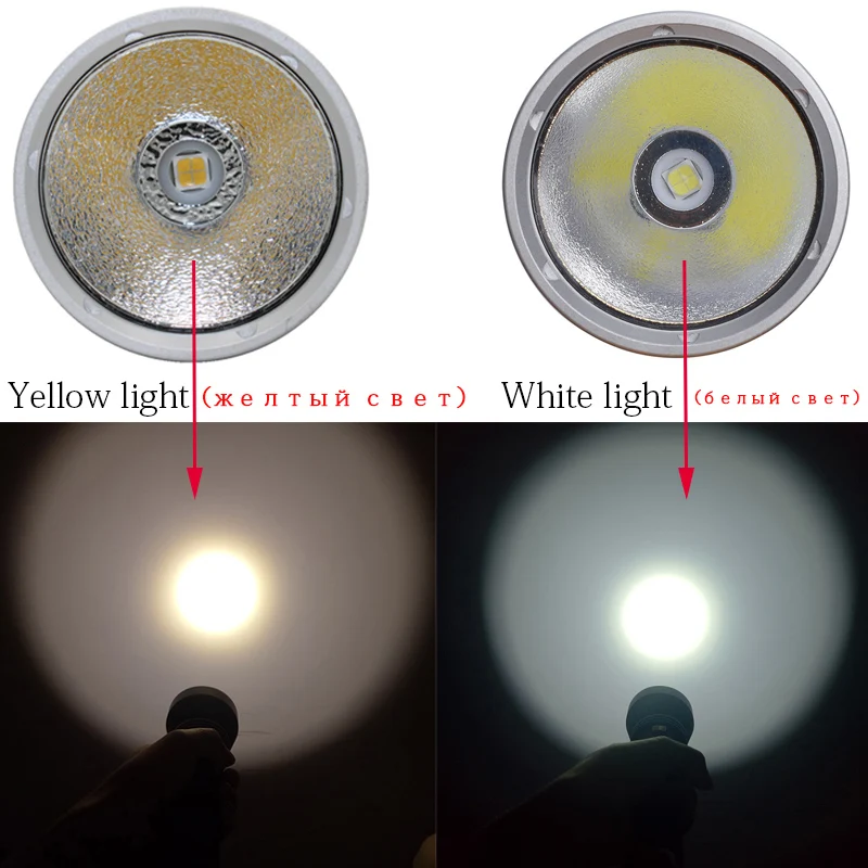 underwater XHP70 flashlight