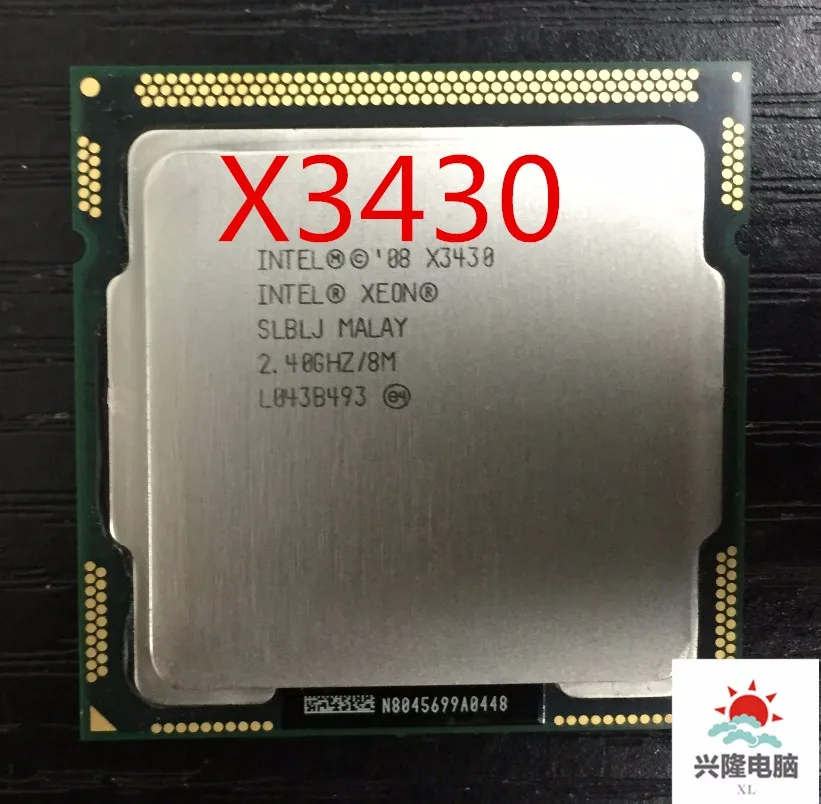 Intel Xeon X3430 x3430 четырехъядерный 2,4 ГГц LGA 1156 8 м кэш 95 Вт настольный процессор