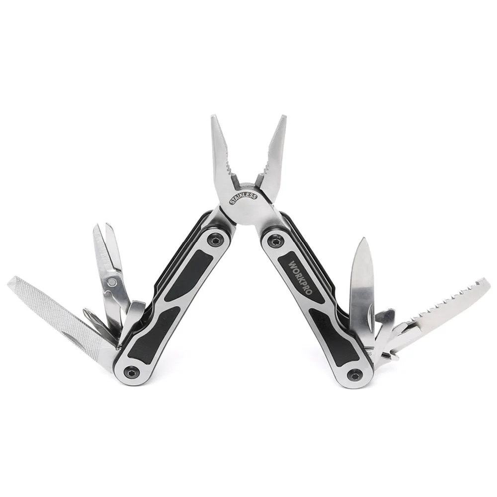 WORKPRO 3PC Camping Tool Set Multi Pliers Knifves Saw Bottle Opener Scissor Screwdriver Survival Tool Kits
