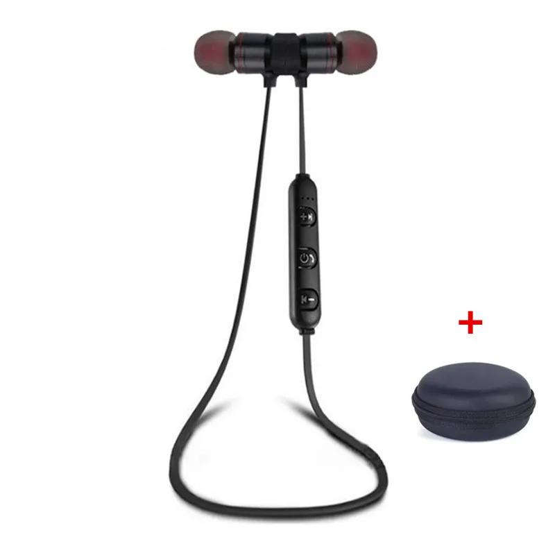 GutsyMan беспроводные Bluetooth наушники Металлические Магнитные Hi-Fi стерео Бас гарнитуры спортивные наушники гарнитура с микрофоном - Цвет: Black With Package