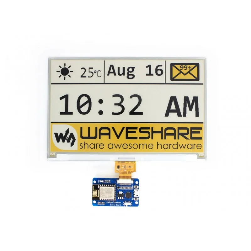 Универсальная плата водителя электронной бумаги с Wi Fi SoC ESP8266 на борту