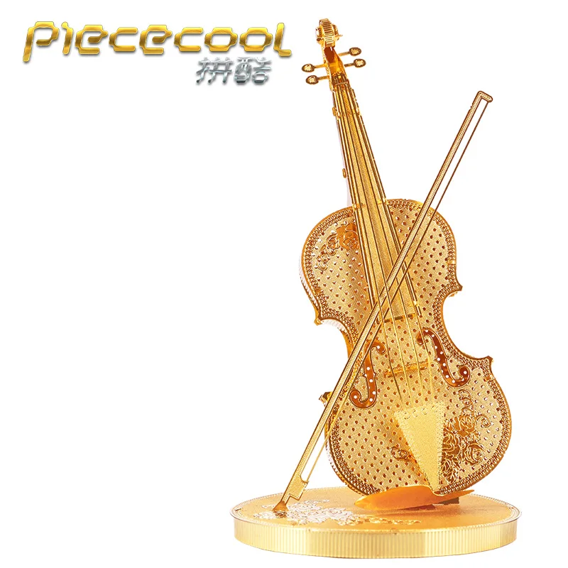 

Piececool VIOLIN P023-G 3D Model toy jigsaw puzzle Metal assembly Musical Instruments Originality Collection of gifts