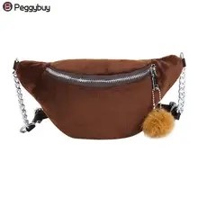 Новая зимняя флисовая поясная сумка для женщин, Повседневная сумка с цепочкой на груди, модный поясной кошелек для туризма, Женская поясная сумка для девочек Bolso Mujer