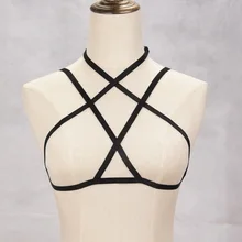 JLX. Топ с бретельками на шее, сексуальное нижнее белье, аксессуары для женщин, фетиш одежда, бюстгальтер с открытой грудью, бюстгальтер с бретельками, rave wear O0410