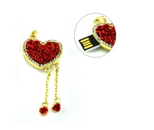 Popular High Speed Red Love Heart Style 32GB USB 2.0 Flash Pen Drive USB Memory Pendrive U Disk Beautiful Special Gift