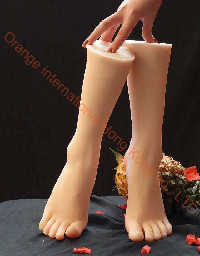 Top Quality Foot Fetish font b Toys b font Solid Silicone Vagina Feet Adult font b