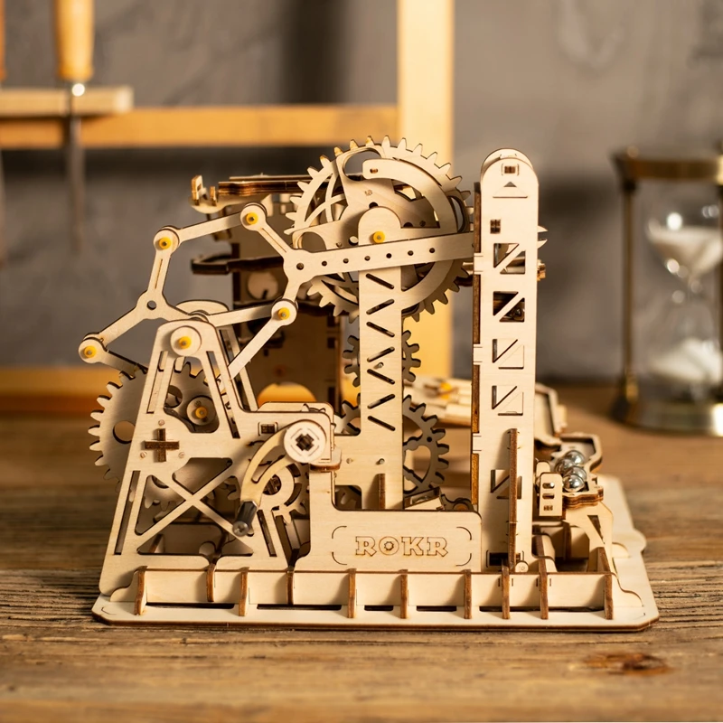 Robotime DIY Головоломка Веселая серия 3D роликовая модель американских горок креативная деревянная игра Модель Строительный набор сборная игрушка Детский Взрослый специальный