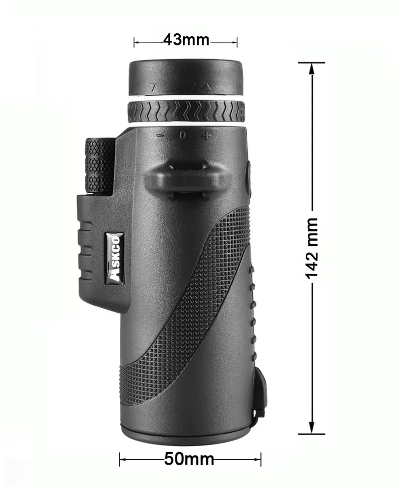 Askco HD монокуляр 40x60 мощный телескоп высокое качество зум большой ручной бинокль Bak4 призма HD Профессиональный для охоты