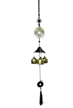 

Amazing Antique Bronze Four big beast Feng shui Windchime Wind Chimes M02115