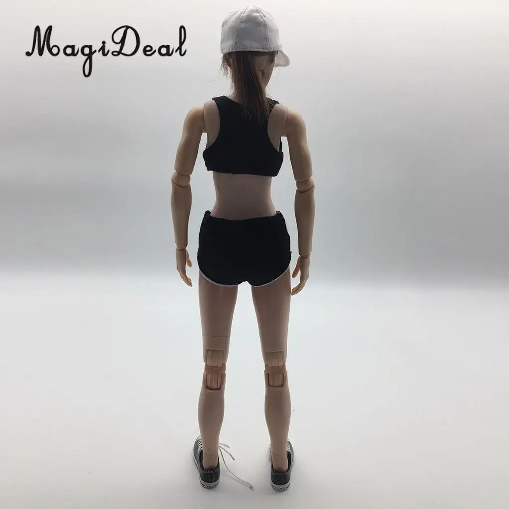 MagiDeal 1/6 Scale Female Women Sport Pants Suit Shirt for 12 Inch Action Figures Collectible Doll Toy DIY Accessories