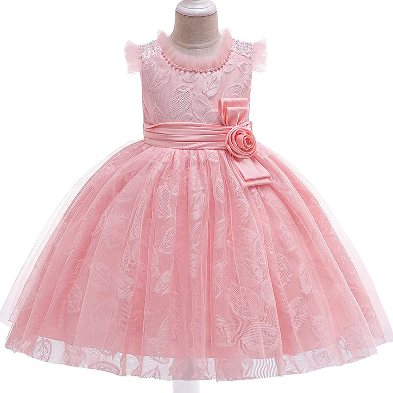 

Hot pageant dresses flower girl dresses embroidery mesh girl dresses for weddings kids children's clothing baby costume L5121