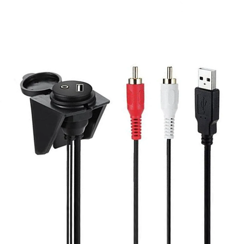 USB AUX RCA для автомобиля, лодки, мотоцикла, приборная панель, флеш водонепроницаемый кабель-удлинитель, USB кабель-удлинитель, автомобильные аксессуары