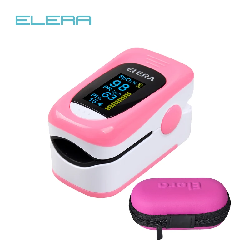 

ELERA Newest Finger Pulse Oximeter Data Record Oximetro SPO2 PR PI Blood oxygen 8 Hour Sleep Monito handheld pulse oximeter