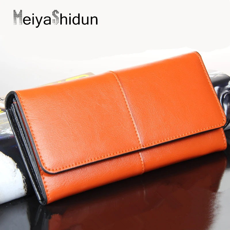 

Women Wallets Long Leather Wallet Portable Multifunction Solid Color coin Purse Female Change card holder Lady Clutch Carteras