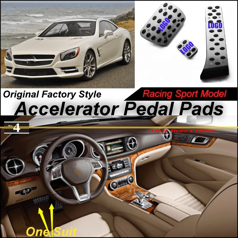 

Litanglee Car Accelerator Pedal Pad / Cover of Sport Racing Design For Mercedes Benz MB SL550 SL63 SL65 AT Foot Pedal Throttle