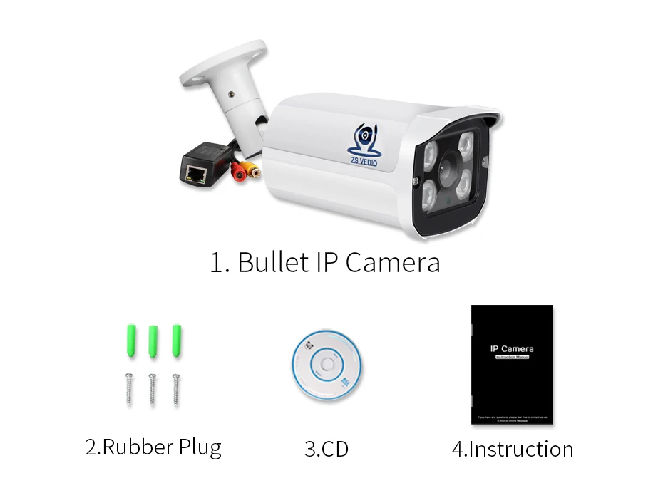 ZSVEDIO Surveillance Cameras 720P HD CMOS Wire IP Camera POE P2P Indoor Motion IR Cut Infrared Night Vision Camera POE (20)