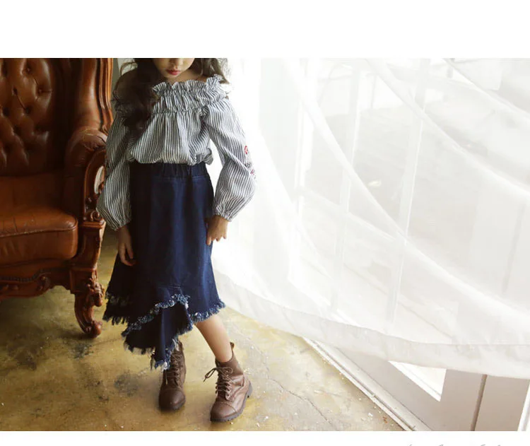 school jeans teenage girls skirts princess clothing tassel denim long kids skirts for girls autumn winter 2017 children clothes  4 5 6 7 8 9 10 11 12 13 14 15 years  little baby girls skirt for kids girl girls autumn dress (9)