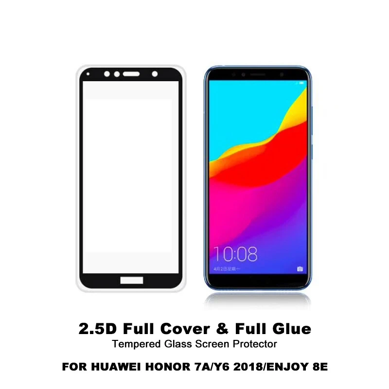 KIYLCZXYCM для huawei Y5 2018 жесткий диск 2.5D 9h Arc край Полный Экран протектор Закаленное