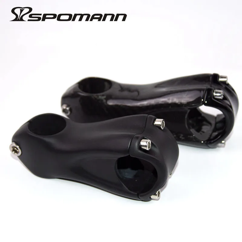 

Spomann ultralight full carbon bike stem 3K UD black road mountain bicycle stem 7 degrees MTB cycling parts 31.8*80-120mm