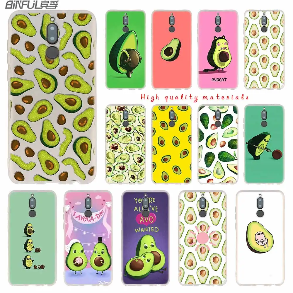 

Soft Silicone Case For Huawei Mate 10 Lite 10 20 Lite Pro 20X S Y5 2017 Y9 2018 2019 NOVA 3 3i 4 Y7 lovely fruit avocado Cute