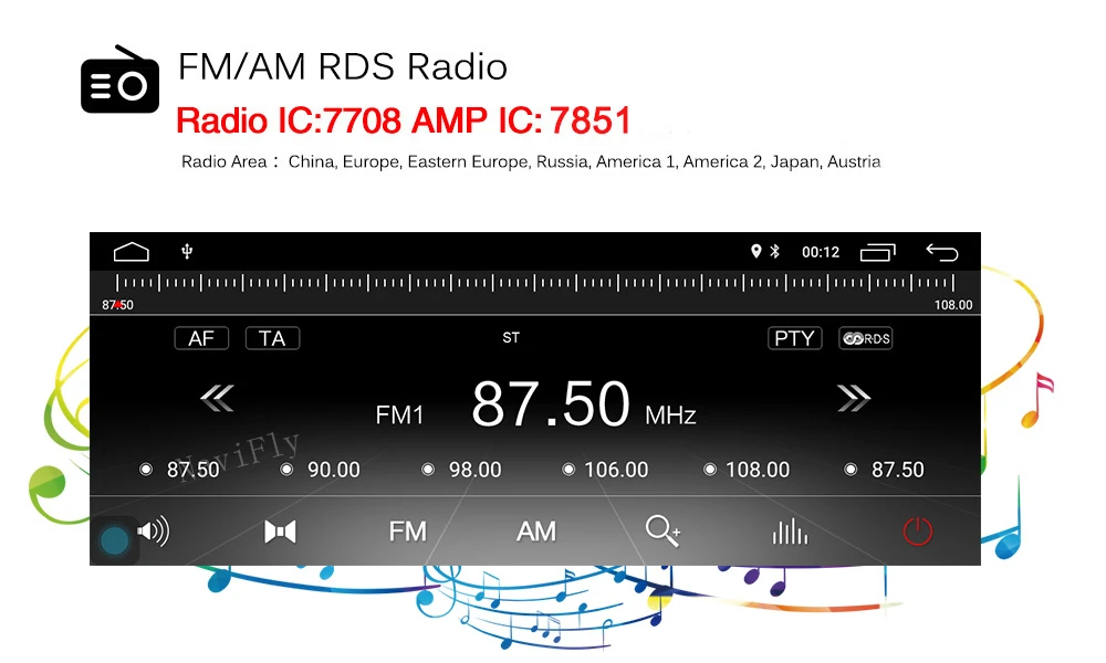 NaviFly 8,8 дюймов 2G+ 32G Android 9,1 Автомобильный мультимедийный плеер для VW/Volkswagen/Touareg 2004-2011 Canbus Wifi FM радио USB DVR gps