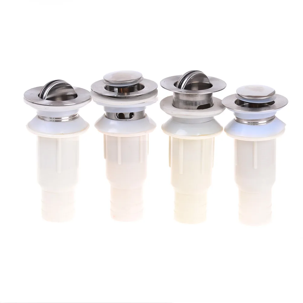 4Styles Drain Stopper Bath Basin Overflow Hole Sink Tap Push Button Pop up Waste Plug Slotted