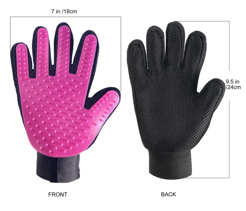 TINGHAO five fingers Pet Dog cat hair wash remover massage clean silicone bath brush pet gloves 0054 (4)