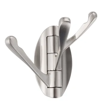 

Hot Selling Wall Mount 3 Robe Hooks New Luxury Chrome Golden Brushed Bathroom Lavatory Bedroom Clothes Hanger -B5