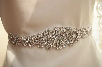 

crystal bridal Sash applique, wedding applique, beaded rhinestone applique